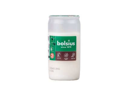 Bolsius Kompositkerze 104 g, 40 Std., weißer Deckel aus Papier