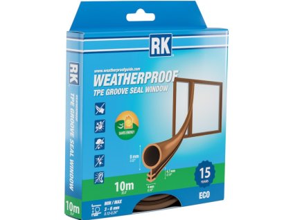 Nutdichtung für Fenster – O-Profil, braun 8 mm 10 m