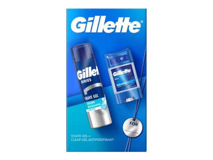 Gillette Geschenkset für Männer (Gillette Gel Cooling 200 ml + Clear Gel 70 ml)