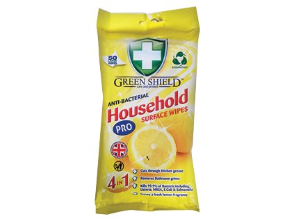 GreenSh-Reinigungstücher (50 Stück/Folie) PRO Antibakteriell