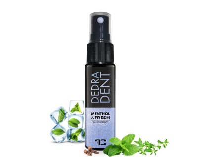 DEDRA DENT | přírodní bylinný ústní sprej MENTHOL & FRESH s mátou, tymiánem & hřebíčkem | svěží dech bez cukru