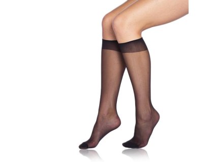 Bellinda DIE PASST KNEE-HIGHS 20 DEN - Damen-Kniestrümpfe aus mattem Nylon - schwarz UNI