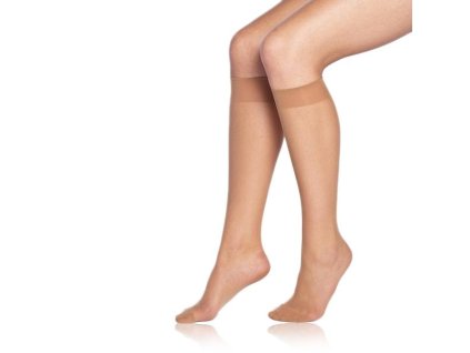Bellinda DIE PASST KNEE-HIGHS 20 DEN - Damen-Kniestrümpfe aus mattem Nylon - Bernstein UNI
