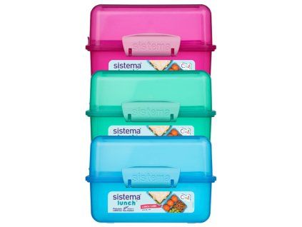 Sistema Lunch Cube Snackbox mit 2 Fächern, 1,4 l, verschiedene Farben