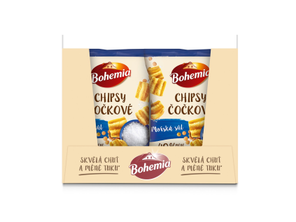 Böhmische Linsenchips mit Meersalz, 10 x 65 g