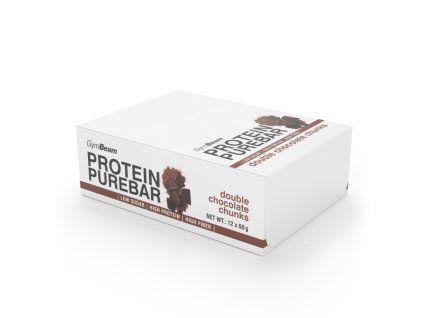 protein purebar double chocolate chunks 12x60 g gymbeam