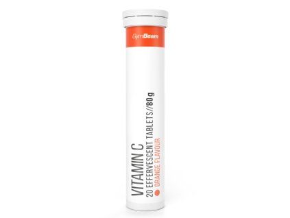 vitamin c effervescent 20 tabs orange flavour gymbeam 1