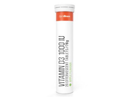 vitamin d3 1000iu 20 effervescent apple flavour gymbeam 1