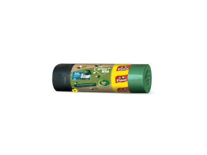 FINO Green Life Einziehbare Müllbeutel, extra stark, 35 l, 15 Stück