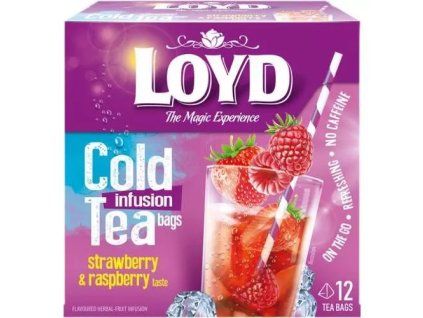 Loyd Tea Pyramidenbeutel, kalt gebrüht, Erdbeer-Himbeere, 30 g