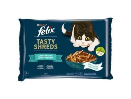 Felix TastyShreds Beutel MP + Lachs @4x80g