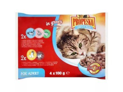 Propesko Pocket MP Hähnchen+Rind+Garnelen+Lachs @4x100g