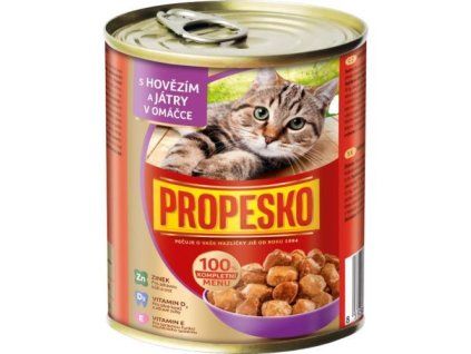Propesko Rindfleischstücke + Leber in Gelee 830g