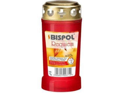 Bispol Requiem Kerze Friedhofsrot V3 AI-030 115 g