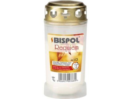 Bispol Requiem Kerze Friedhofsweiß V3 AI 115g