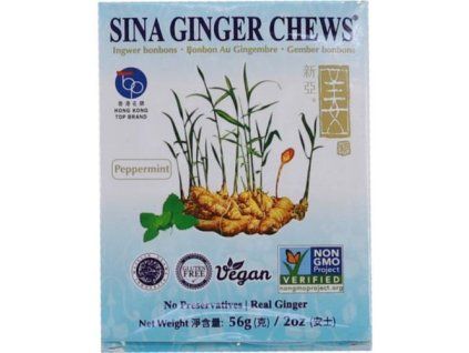 SINA Ingwerbonbons mit Pfefferminzgeschmack 56 g
