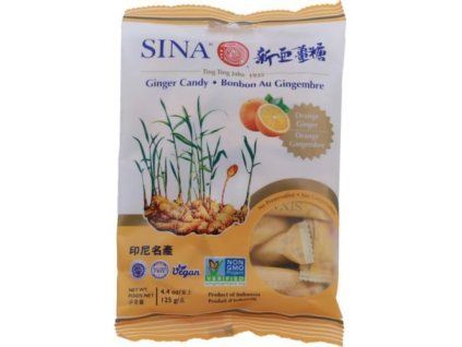 SINA Ingwerbonbons mit Orangengeschmack 125 g