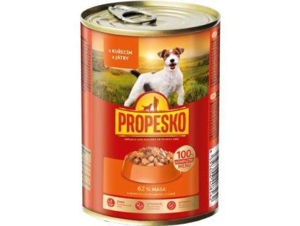Propesko Hühnerstücke + Leber in Sauce 415 g