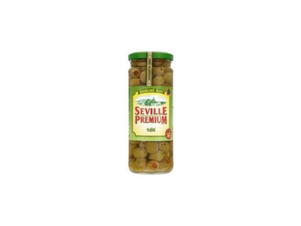 SEVILLE PREMIUM Grüne Oliven mit Pfeffer 450 g