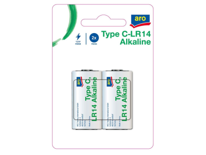 aro Alkaline-Batterien LR14 Typ C, 2 Stück