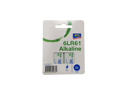 aro Alkaline-Batterie 9V 6LR61 2 Stück
