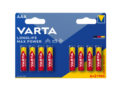 VARTA Batterie Longlife Max Power AAA 6 + 2 Stück