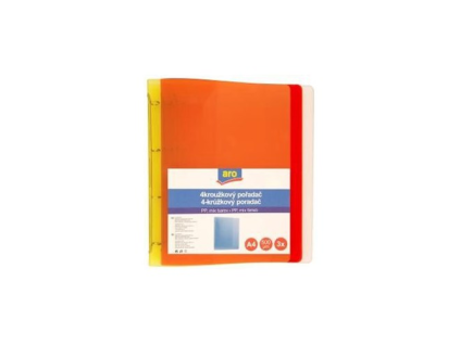 aro 4-Ring-Ordner A4 PP-Mix 3 Stück