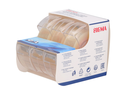 SIGMA Klebeband 19 mm x 33 m 3 Stück