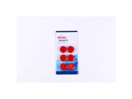 SIGMA Magnete 24 mm rot 6 Stück.