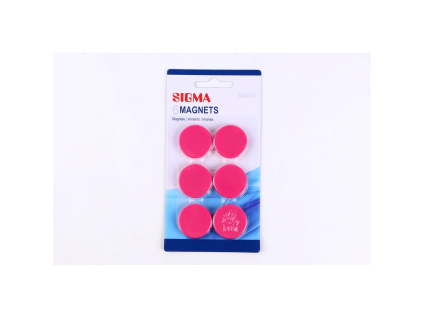 SIGMA Magnete 32 mm rosa 6 Stück