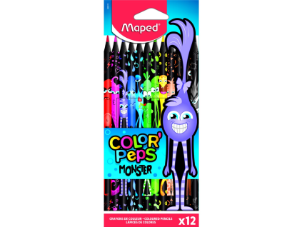 Maped MONSTER Buntstifte, 12 Stück