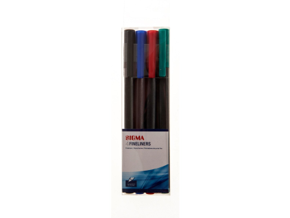 SIGMA Fineliner 0,4 mm Mix 4 Stück