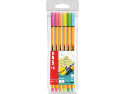 STABILO point 88 Liner Fine Neonfarben 6er-Packung