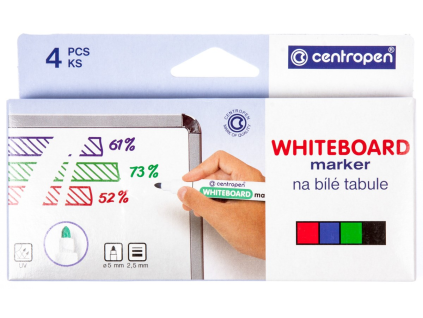Centropen Whiteboard-Marker 8559 rund, 4er-Set
