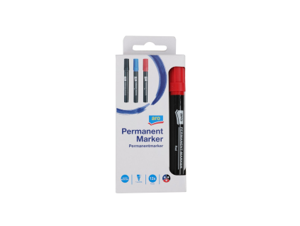 aro Permanentmarker-Mix, 12 Stück