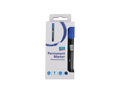 aro Permanentmarker blau 12 Stück