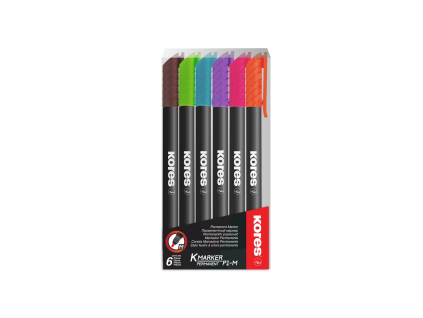 Kores Marker KM Permanentmix 6 Stück