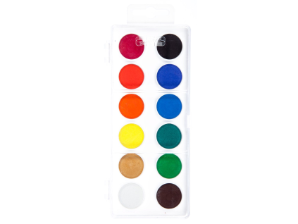 KOH-I-NOOR Wasserfarben, klein, 12 Farben, 1 Stück