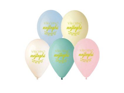 Happy Birthday-Luftballons, 30 cm, 5 Stück