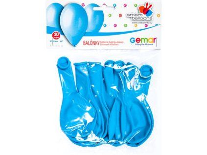 GEMAR Aufblasbarer Ballon 26 cm hellblau 10 Stück