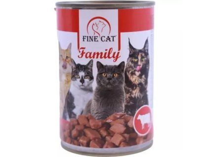 FineCat Familien-Dosenfutter mit Rindfleisch 415 g