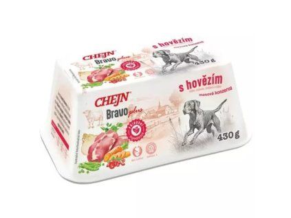 Chejn Bravo Plus Rindfleischkonserve mit Gemüse und Hagebutten 430 g