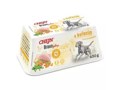 Chejn Bravo Plus Hühnerfleischkonserve mit Gemüse und Sanddorn, 430 g