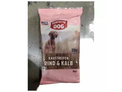 PerfectoDog Leckerli, 20 Stück Fleischscheiben, Rind + Kalb, 200 g