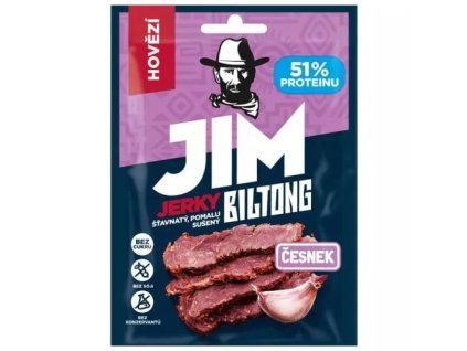 Jim Jerky Biltong Rindfleisch Knoblauch 20g