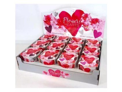 Bartek Kerzen Blumen Herzen 115g