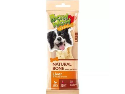 BowWow Naturknochen 1 Stück Yucca + Leberbeutel 24 g