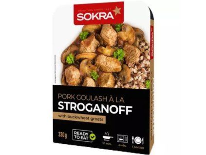 Sokra Schweinegulasch à la Stroganoff mit Buchweizen 330 g