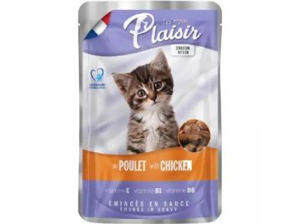 Plaisir Kittenfutter im Beutel, Huhn, 100 g x 100 g