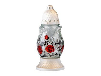 Friedhofsglas, 24 cm Einsatz, 80 g, 20 Std., rosa